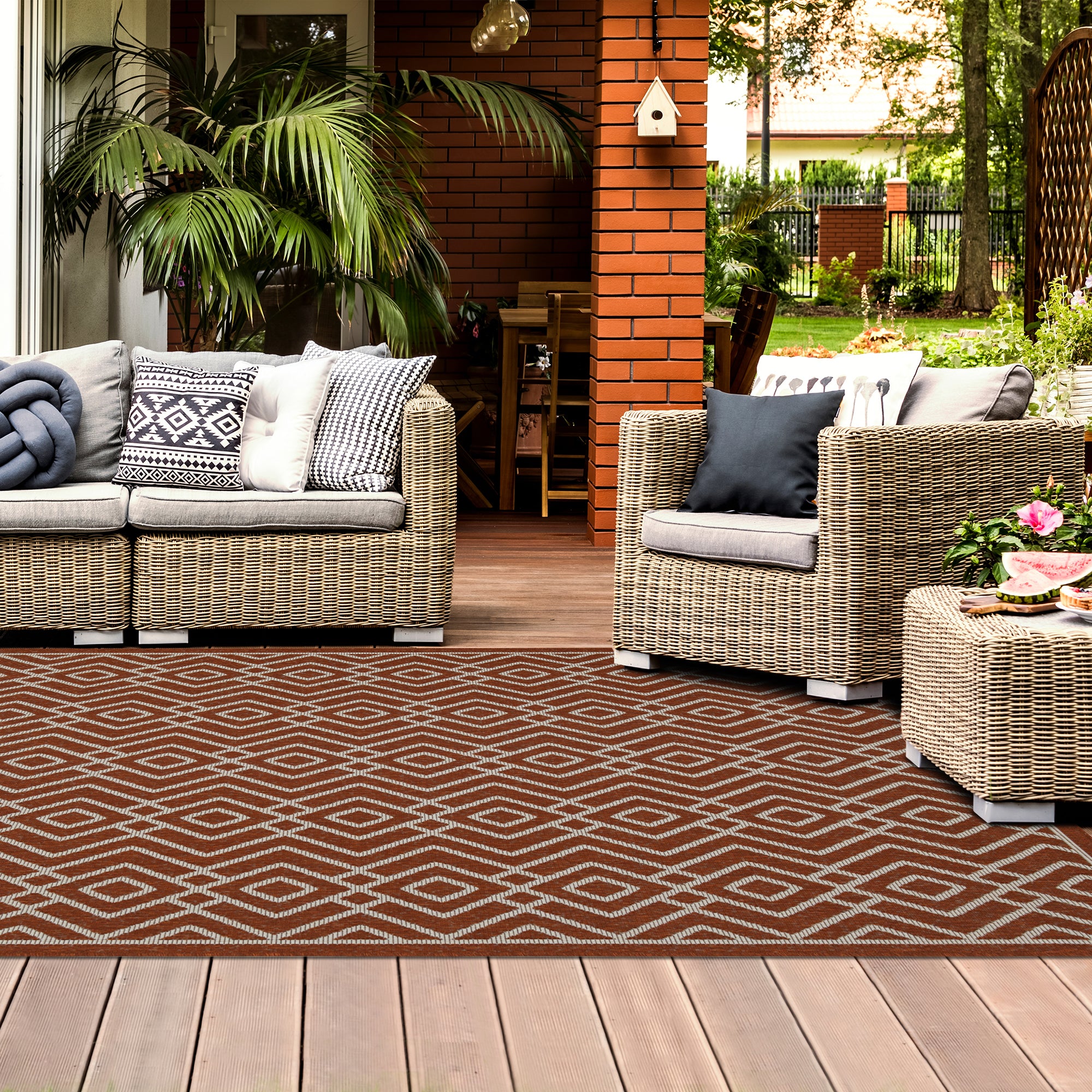 Outdoor Rugs Diamond Collection Terra Cream