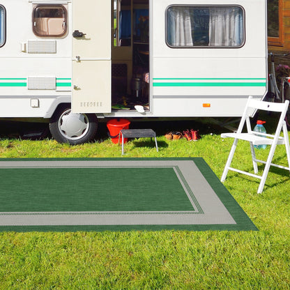 Outdoor Rugs rectangular Collection Green Cream