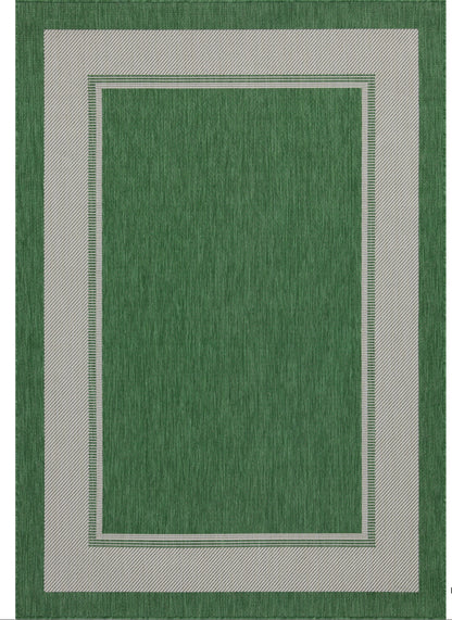 Outdoor Rugs rectangular Collection Green Cream