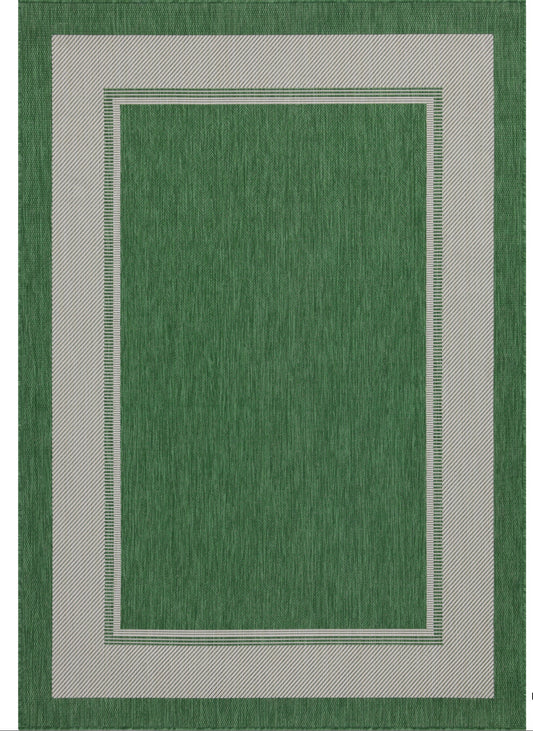 Outdoor Rugs rectangular Collection Green Cream
