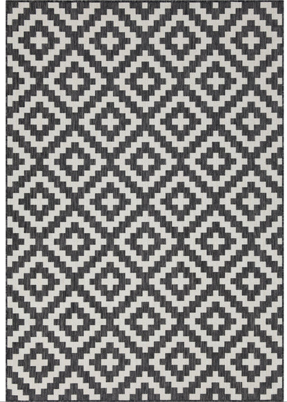 Indoor Rugs Square Collection Anthracite Cream