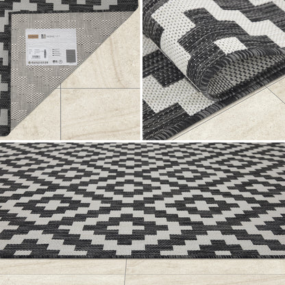 Indoor Rugs Square Collection Anthracite Cream