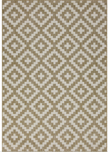Outdoor Rugs Square Collection Beige Cream