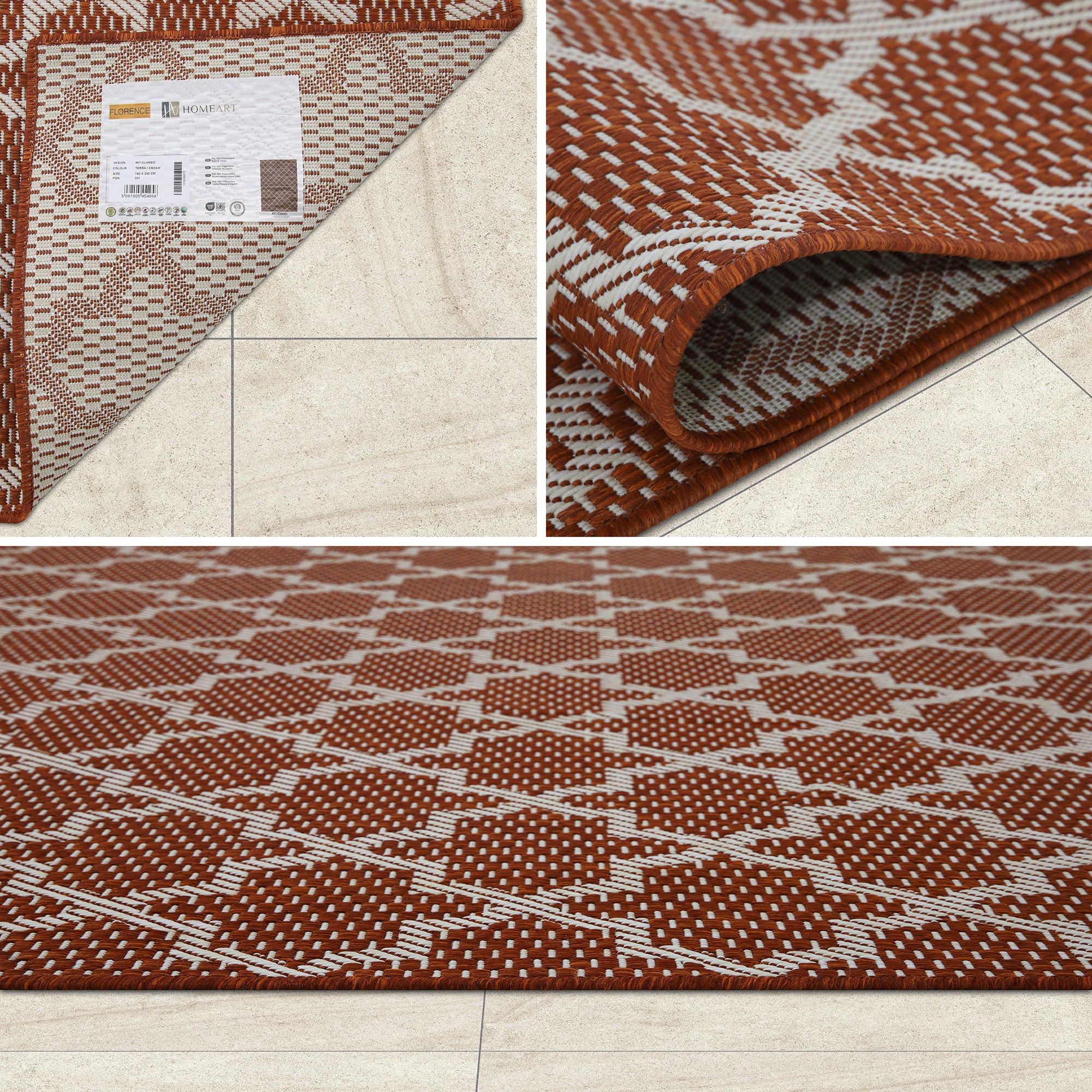 Outdoor Rugs Classic Collection Terra Cream