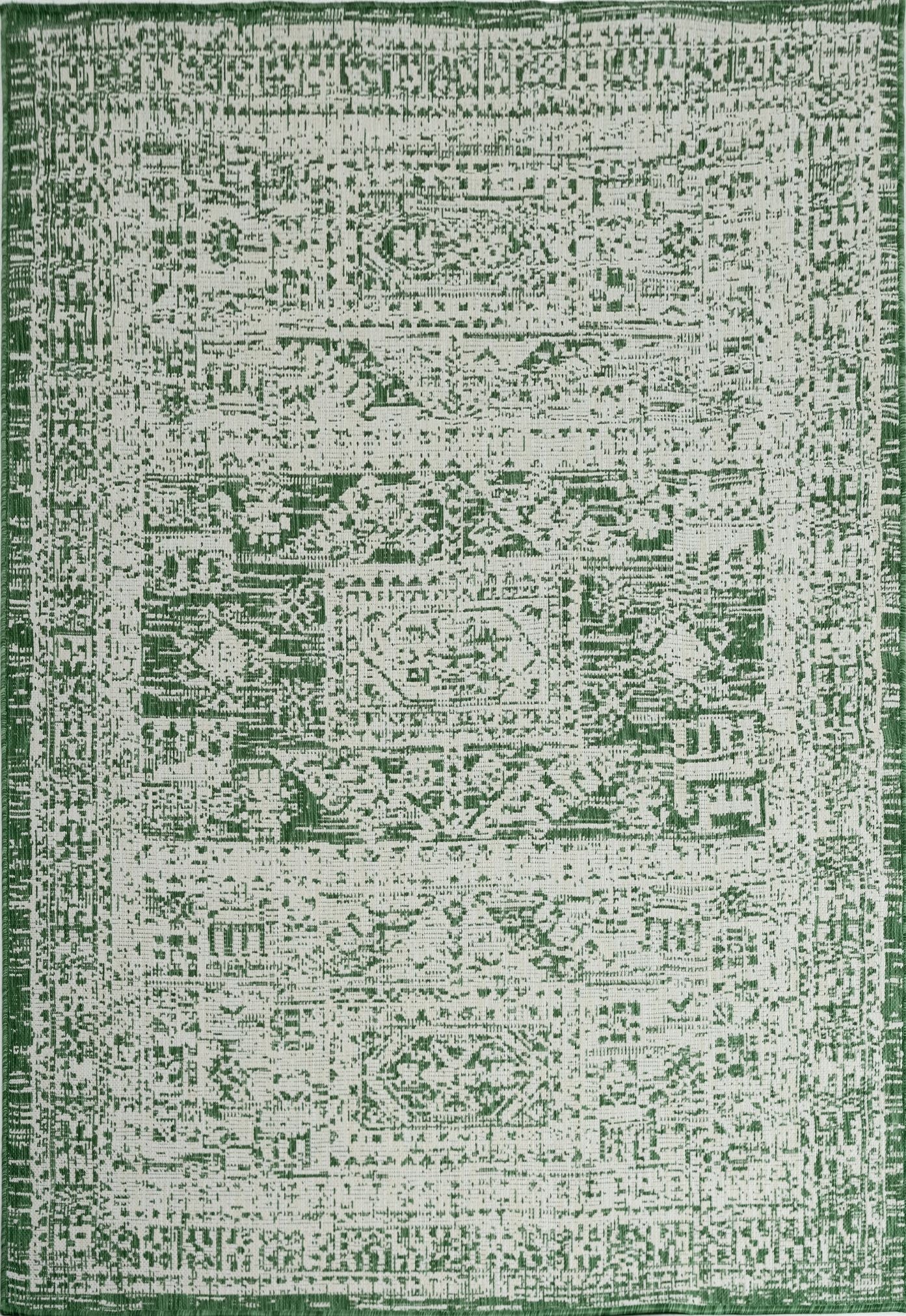 Outdoor Rugs Vintage Medallion - Green / Cream