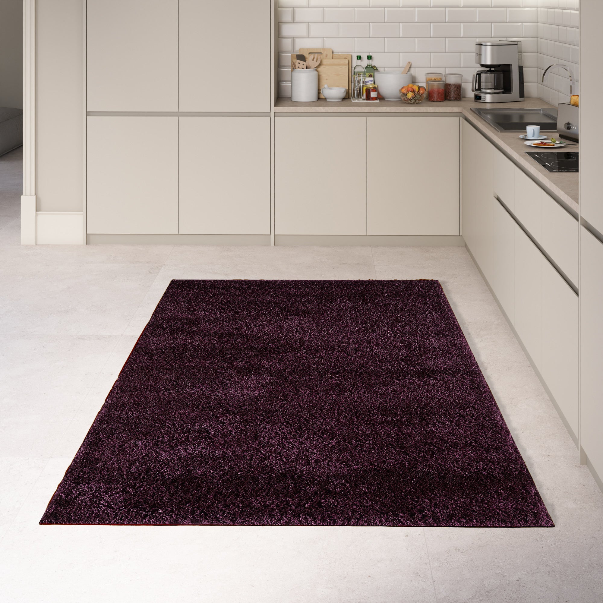 Shaggy Rug Plain Lavender / Purple