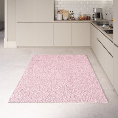 Shaggy Rug Plain Pink Rose