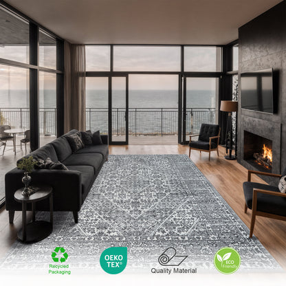 Berkeley Traditional Rug | Medium Grey & Super Soft