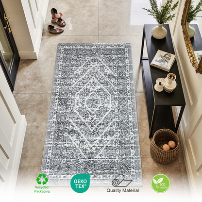 Berkeley Traditional Rug | Medium Grey & Super Soft 60*110