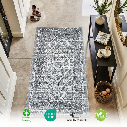 Berkeley Traditional Rug | Medium Grey & Super Soft 60*110
