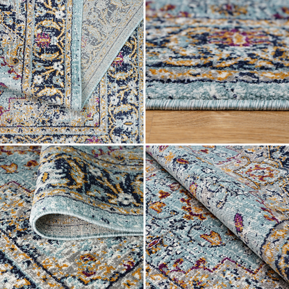 Hampton Transitional Rug | Medium Blue & Super Soft 60*110