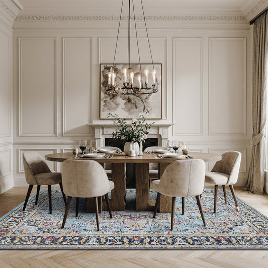 Hampton Transitional Rug | Medium Blue & Super Soft