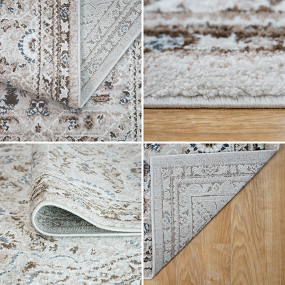 Hampton Transitional Rug | Mosaic Brown & Super Soft 60*110