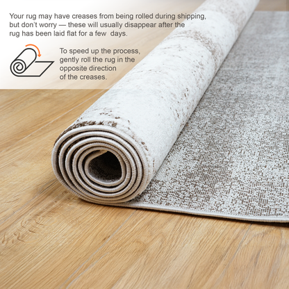 Eton Abstract Rug | Brown & Super Soft 60*110