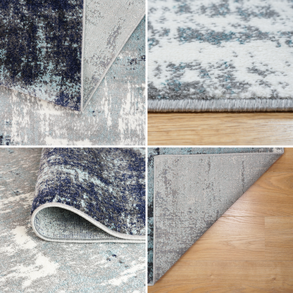 Eton Abstract Rug | Blue & Super Soft