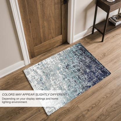 Eton Abstract Rug | Blue & Super Soft