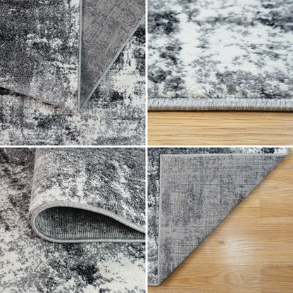 Eton Abstract Rug | Grey & Super Soft