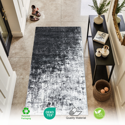 Eton Abstract Rug | Grey & Super Soft 60*110