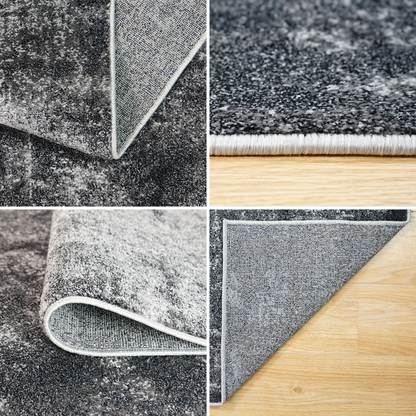 Eton Abstract Rug | Anthracite & Super Soft