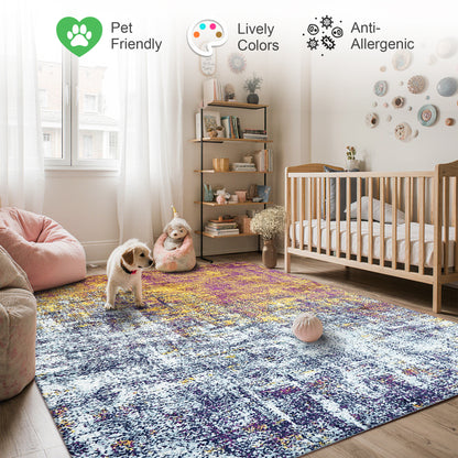 Eton Abstract Rug | Pink & Super Soft