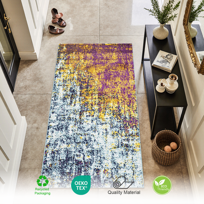 Eton Abstract Rug | Pink & Super Soft 60*110