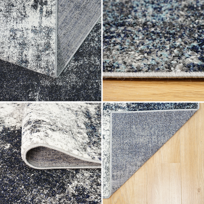 Marlow Abstract Rug | Blue & Super Soft