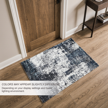 Marlow Abstract Rug | Blue & Super Soft 60*110