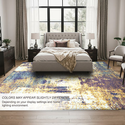 Marlow Abstract Rug | Yellow & Super Soft