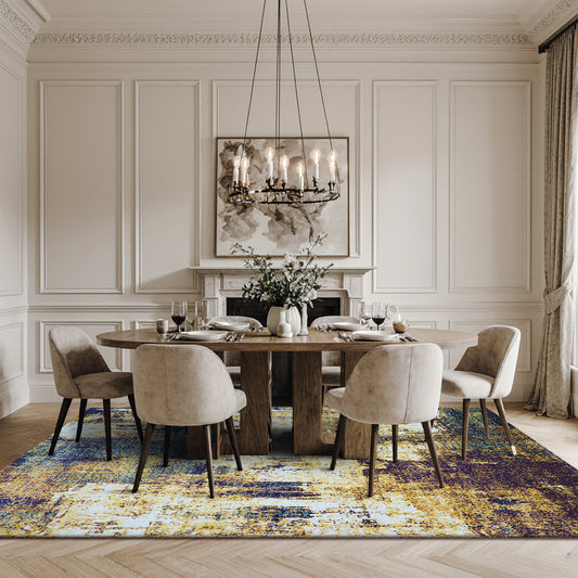 Marlow Abstract Rug | Yellow & Super Soft