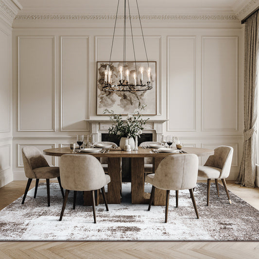 Marlow Abstract Rug | Brown & Super Soft