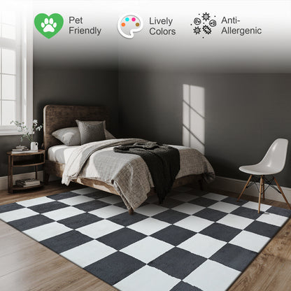 Plaid Rug | Anthracite & Super Soft