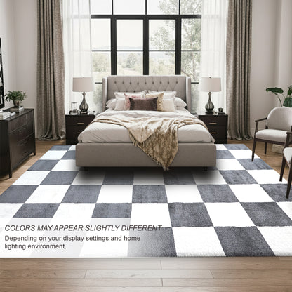 Plaid Rug | Grey & Super Soft