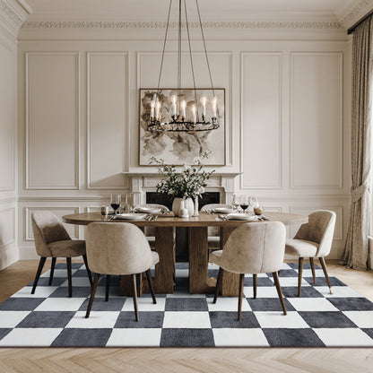 Plaid Rug | Grey & Super Soft