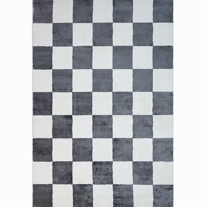 Plaid Rug | Grey & Super Soft