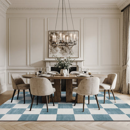 Plaid Rug | Turquoise & Super Soft