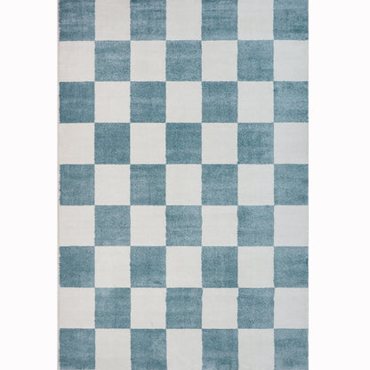 Plaid Rug | Turquoise & Super Soft