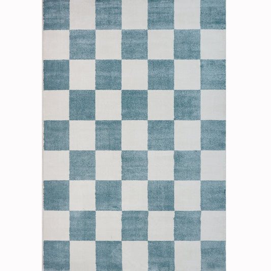 Plaid Rug | Turquoise & Super Soft