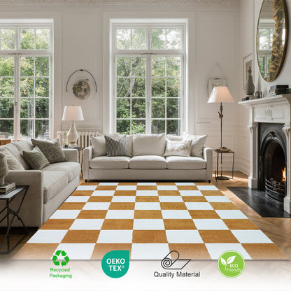 Plaid Rug | Gold & Super Soft