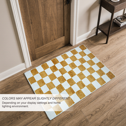 Plaid Rug | Gold & Super Soft