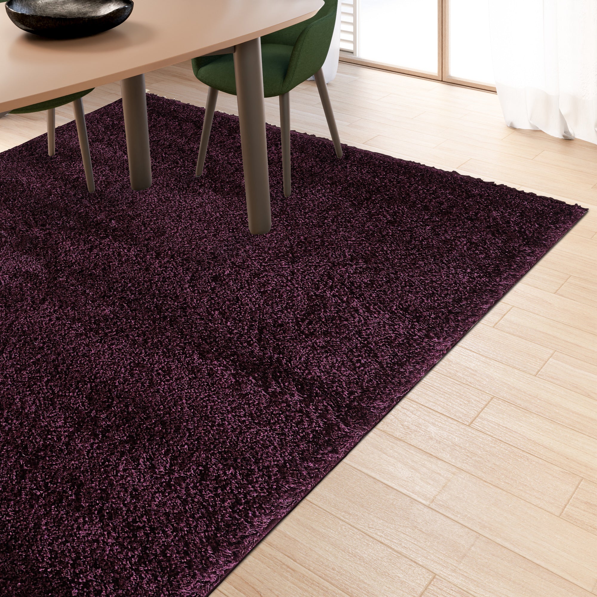 Shaggy Rug Plain Lavender / Purple