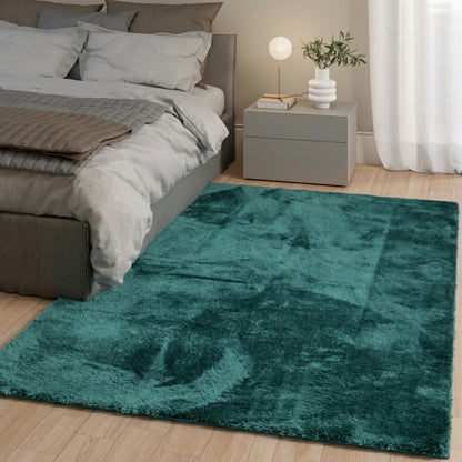 Anti-Slip Backing, Shaggy Rugs Green