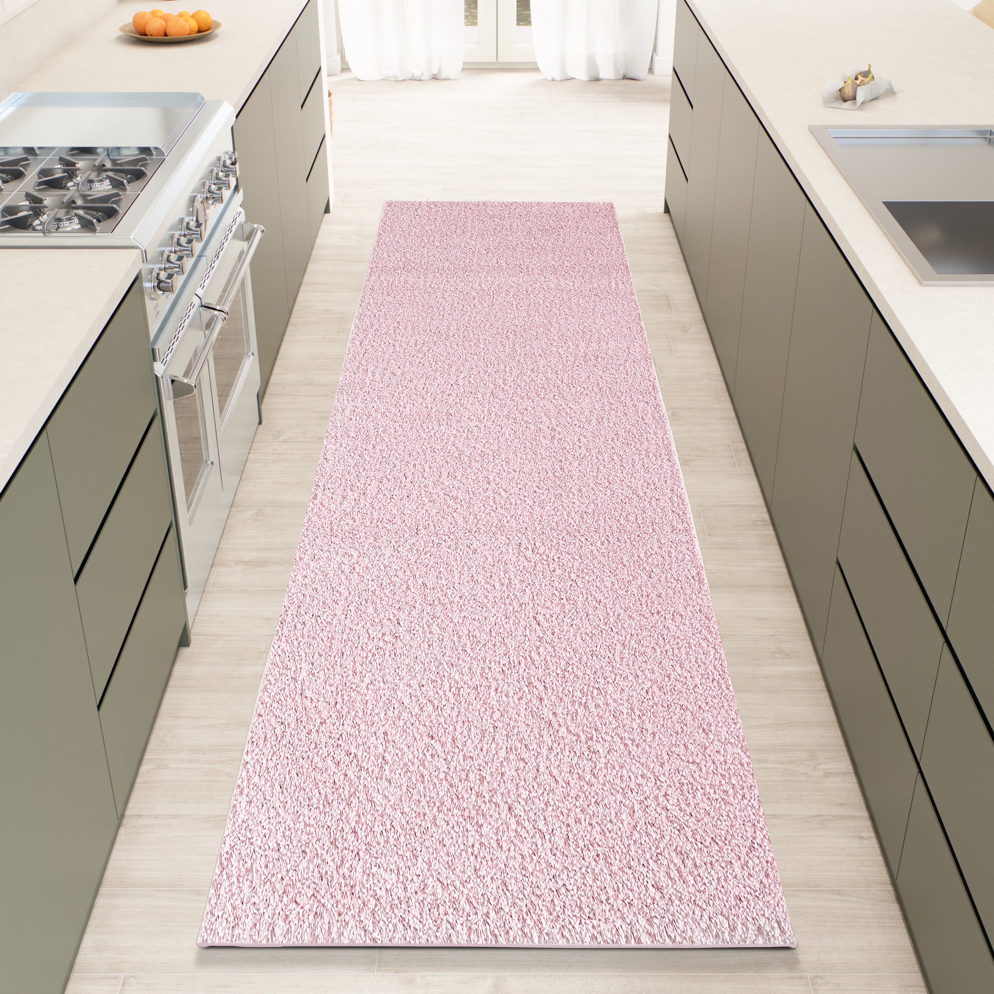 homeart Area Rug - Super Soft Shaggy Rugs For The Living Rooms, Bedrooms And Kitchen - Modern, Easy To Clean Carpet -Pink Rose