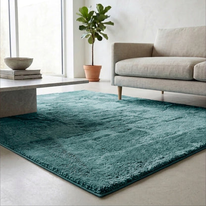 Anti-Slip Backing, Shaggy Rugs Green