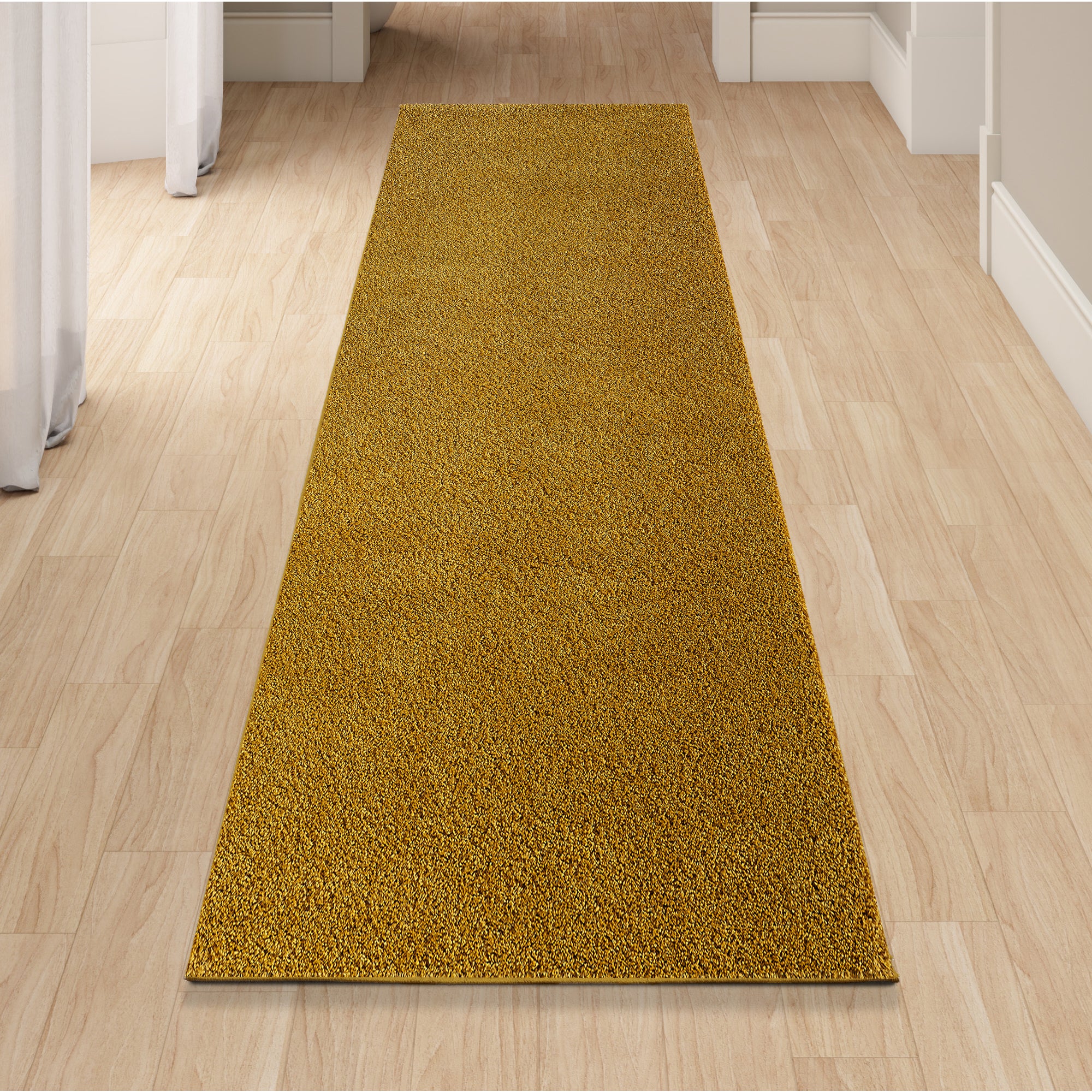 Shaggy Rug Plain Gold