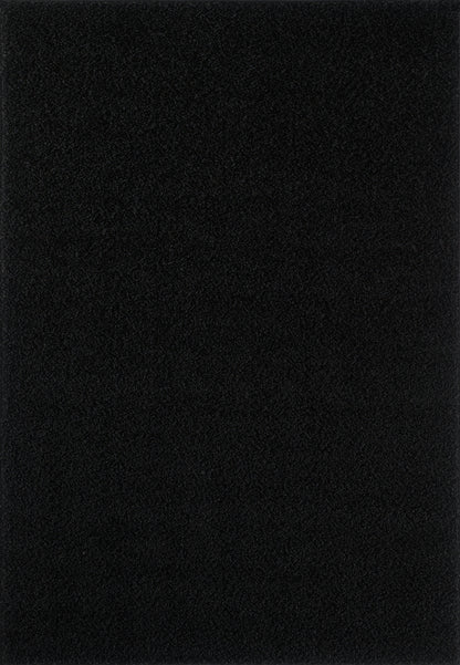 Shaggy Rug Plain Black