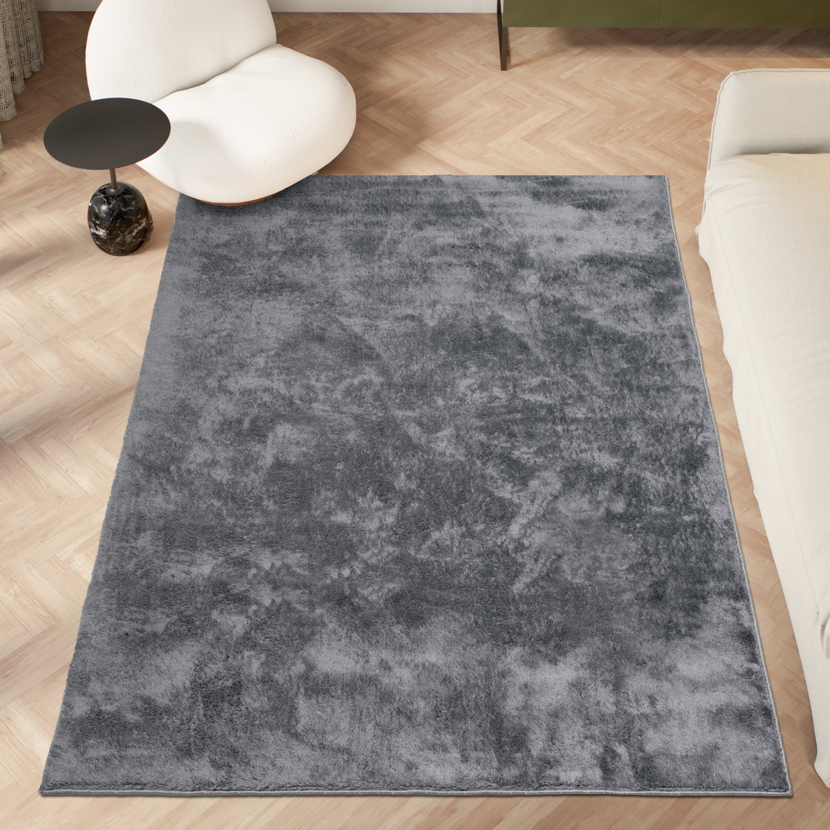 Anti-Slip Backing, Shaggy Rugs Anthracite