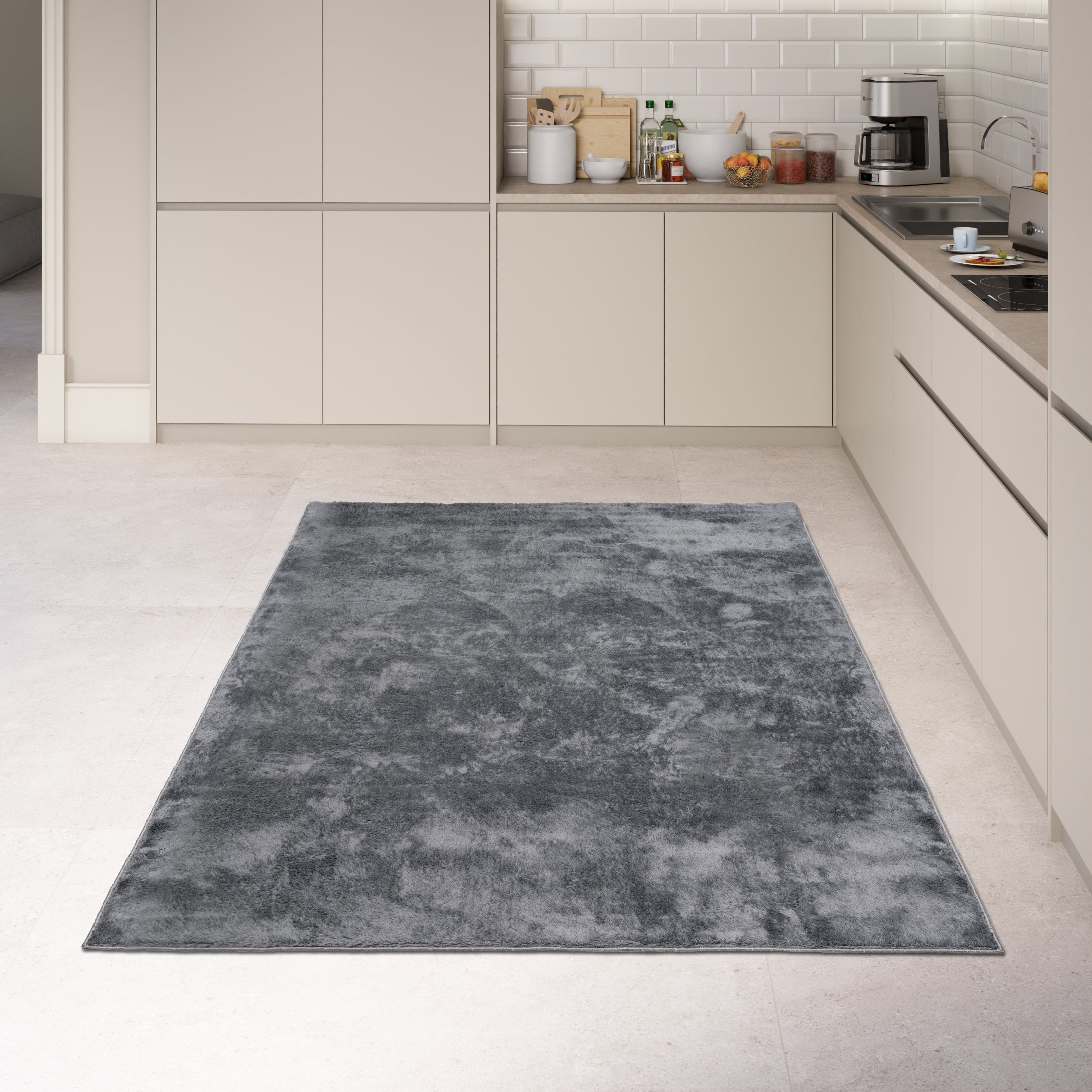 Anti-Slip Backing, Shaggy Rugs Anthracite