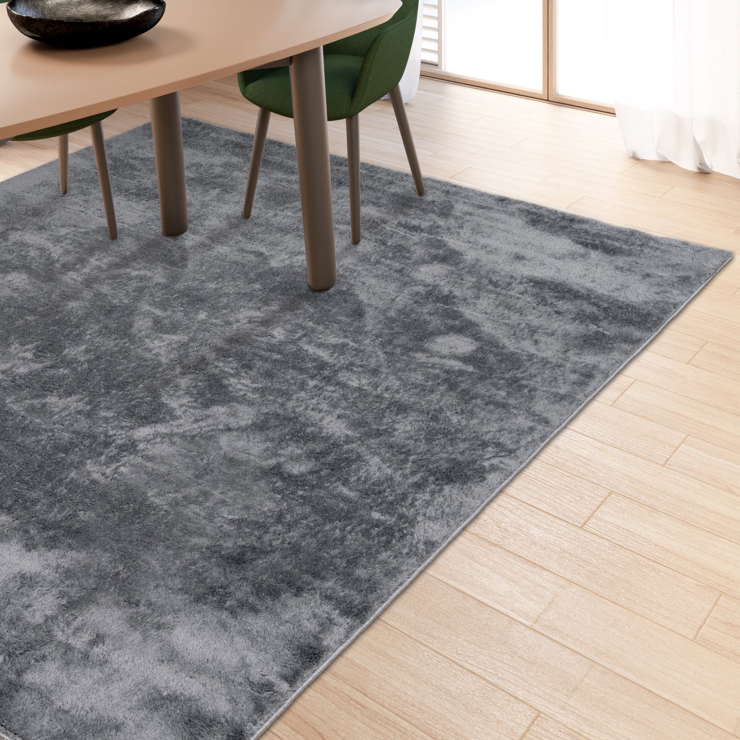 Anti-Slip Backing, Shaggy Rugs Anthracite