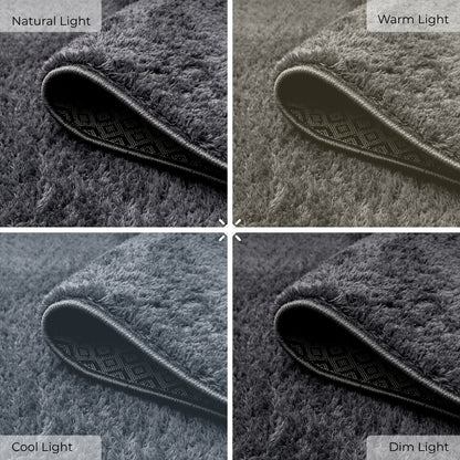 Anti-Slip Backing, Shaggy Rugs Anthracite