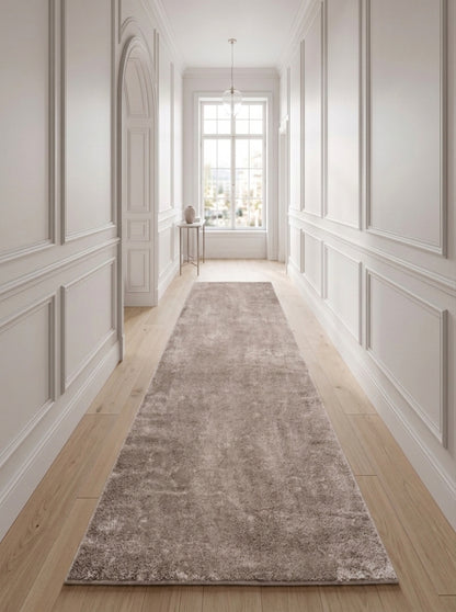 Anti-Slip Backing, Shaggy Rugs Brown